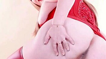 Latex-clad milf in lingerie teases and pleases with her big ass