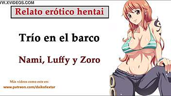 Voz and Nami explore their sexual desires in a steamy threesome video